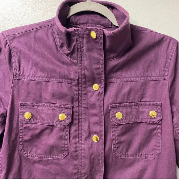 J‎ Crew Field Utility Jacket Purple Size Small - Picture 6 of 7